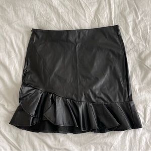 Black Pleather Skirt